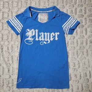 Donna Bonn Designs Player 71 Golf Shirt - Blue - Womens Size Small